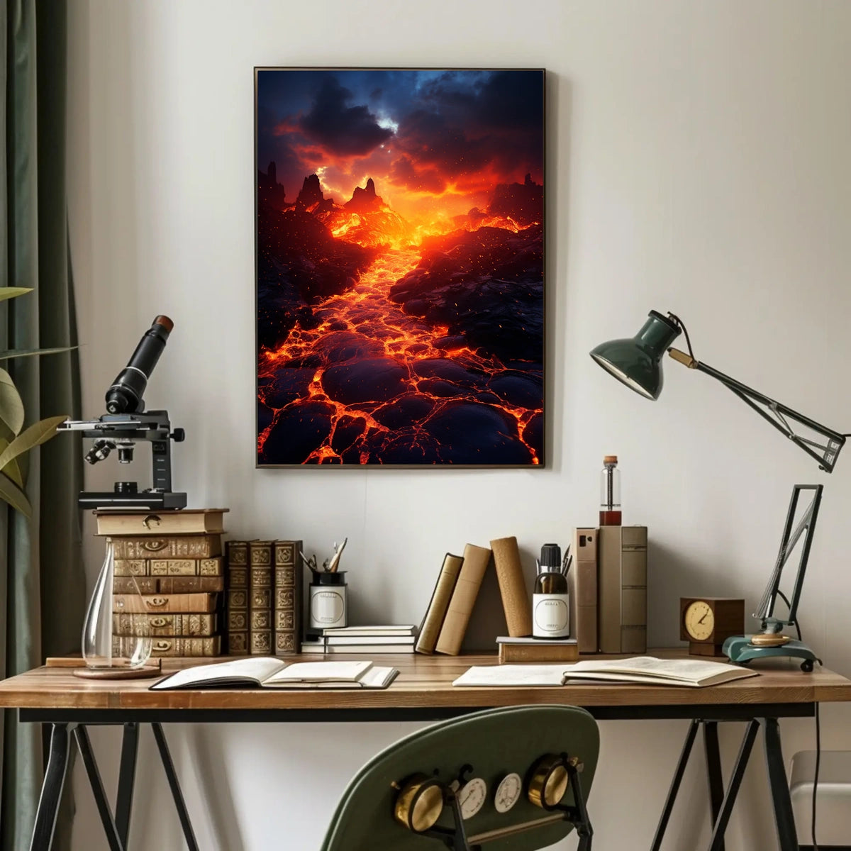 Fiery Landscape Poster