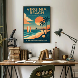 Virginia Beach Adventure and Serenity Travel Poster PosterGoat