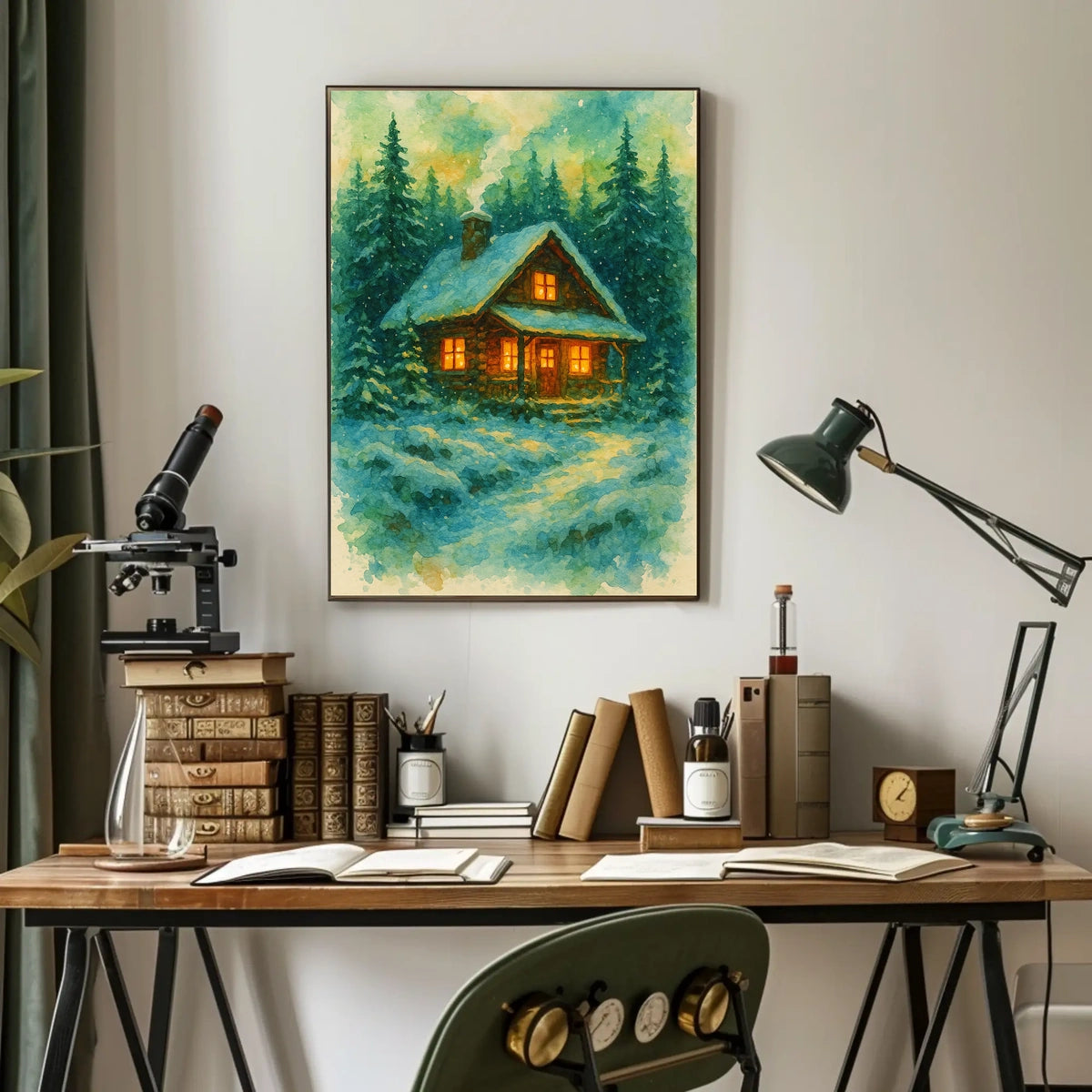 Cozy Winter Cabin Poster
