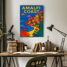 Amalfi Coast Vibrant Escape Poster For Coastal Wall Art