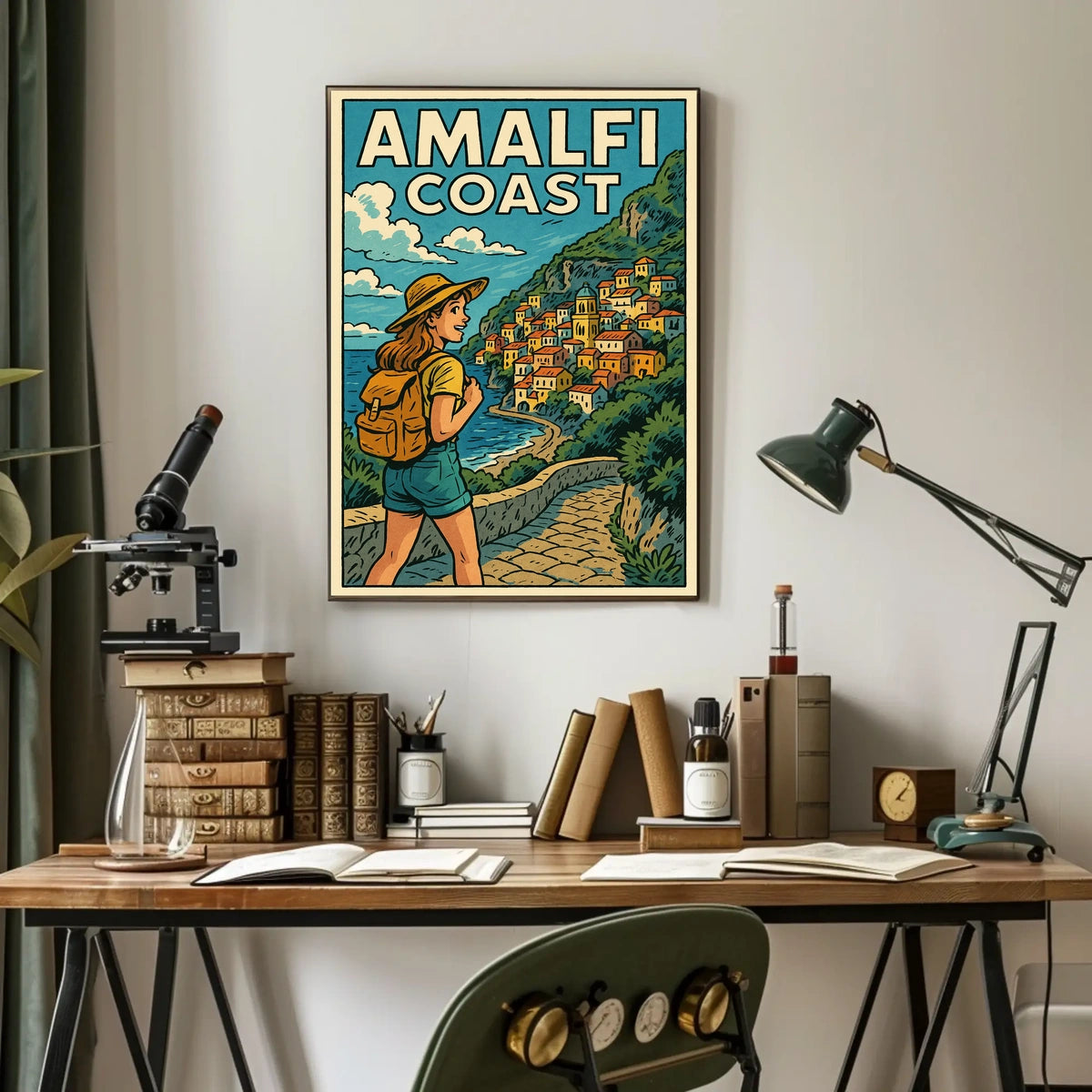 Amalfi Coast Adventure Poster Wall Art Travel Print