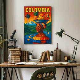 Vibrant Colombia Poster