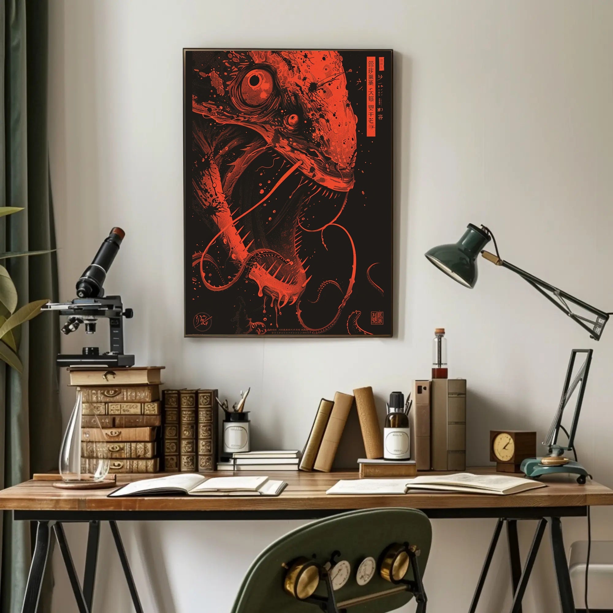 Deep-Sea Monster Fantasy or Mythology Poster PosterGoat