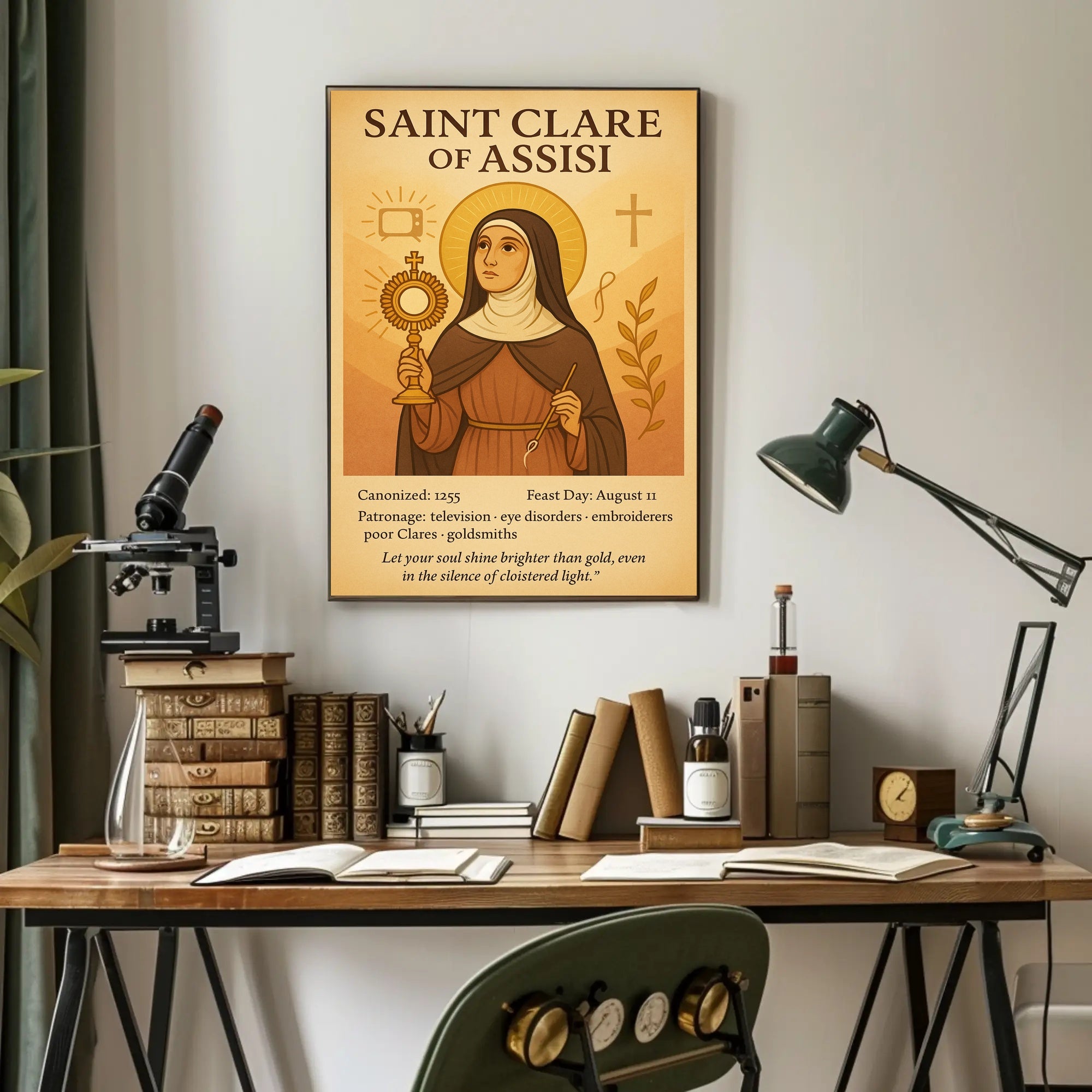 Saint Clare of Assisi Religious Heritage Poster