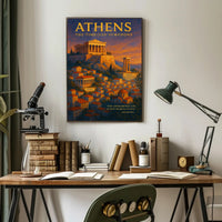 Athens Historical Landmarks Motivational or Quote Poster