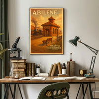 Abilene Vintage Travel Poster Heart Of Frontier