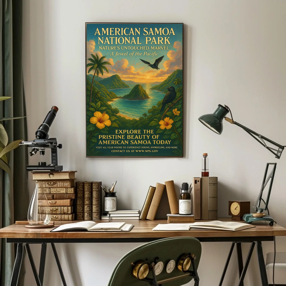 American Samoa National Park Nature Travel Poster