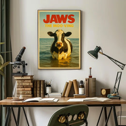 Jaws The Moo-Ving Poster