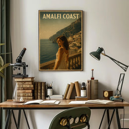 Amalfi Coast Dream Poster Wall Art for Coastal Decor