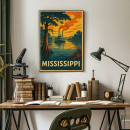 Mississippi Riverboat Poster