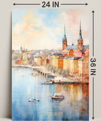 Serene Cityscape By The Water Poster