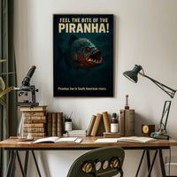 Feel the Bite of the Piranha Poster