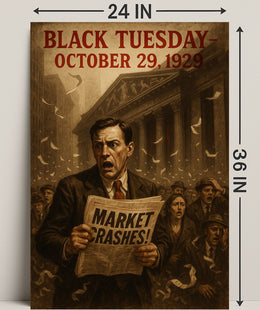 Black Tuesday Chaos Vintage Historical or Presidential Poster