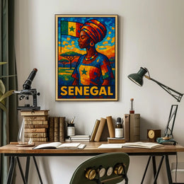 Senegal Mosaic Art Poster