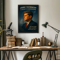 Patriotic Tribute Poster: Leadership and Inspiration Art