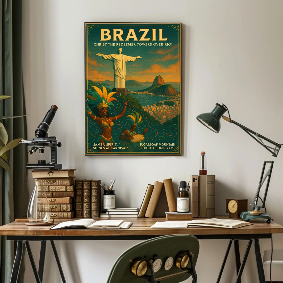 Brazil Carnival Rio Poster: Vintage Travel Art