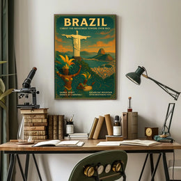 Brazil Carnival Rio Poster: Vintage Travel Art