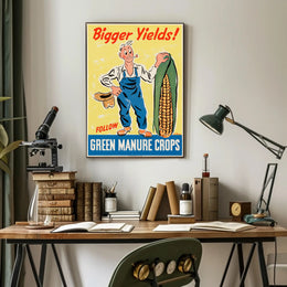 Agriculture Innovation Vintage Art: Mid-Century Propaganda Poster PosterGoat