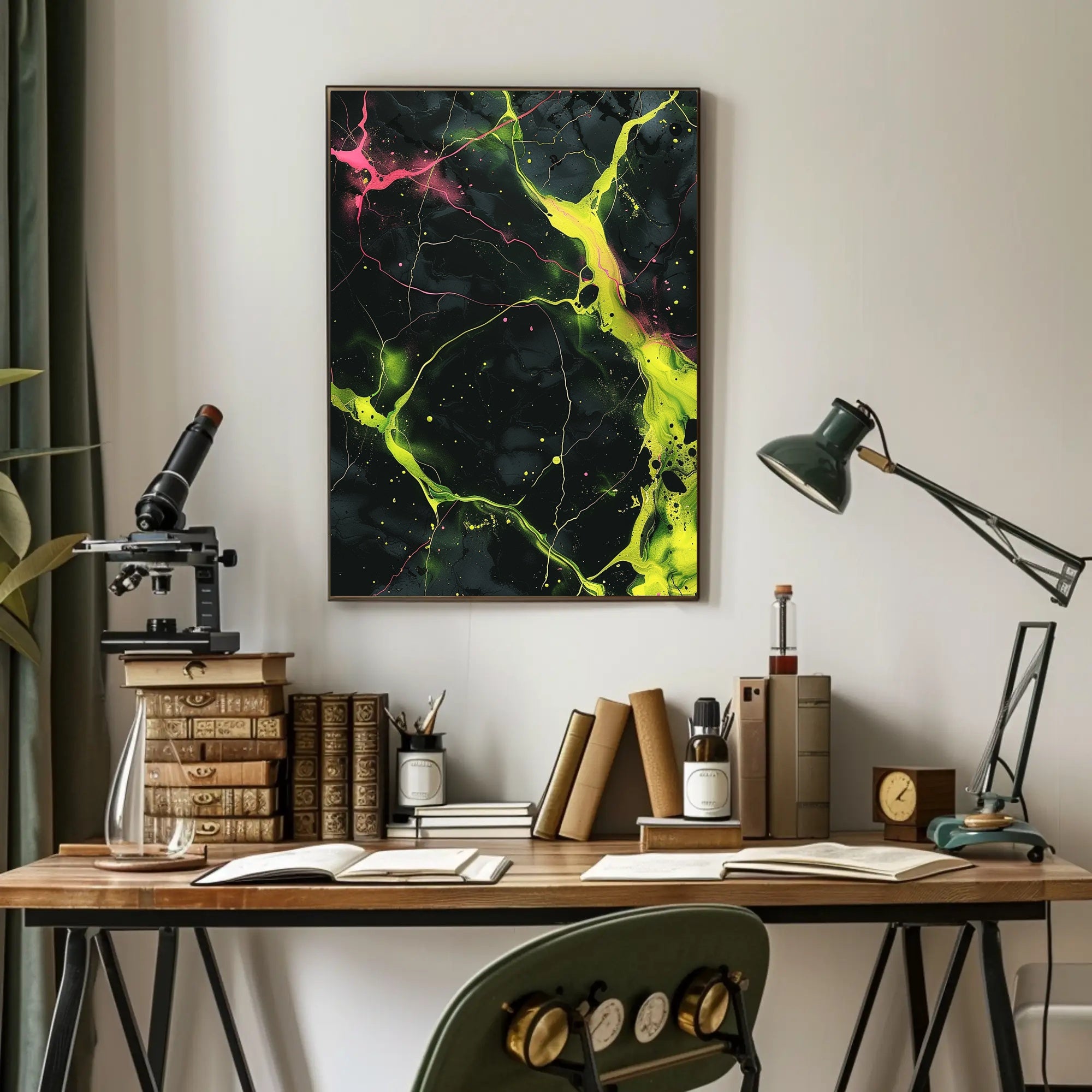 Neon Abstract Abstract Poster PosterGoat