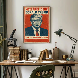 Trump Leadership Triumphant Patriotic Typography Poster