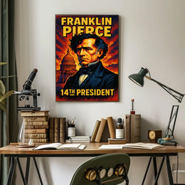 Franklin Pierce 14th President Poster Vintage Wall Art