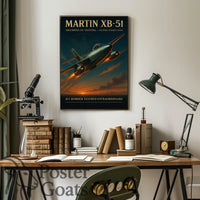 Martin XB-51 Jet Bomber Flight Military Recruitment Poster