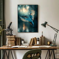 Kingfisher Elegance Photorealistic Animal Poster PosterGoat