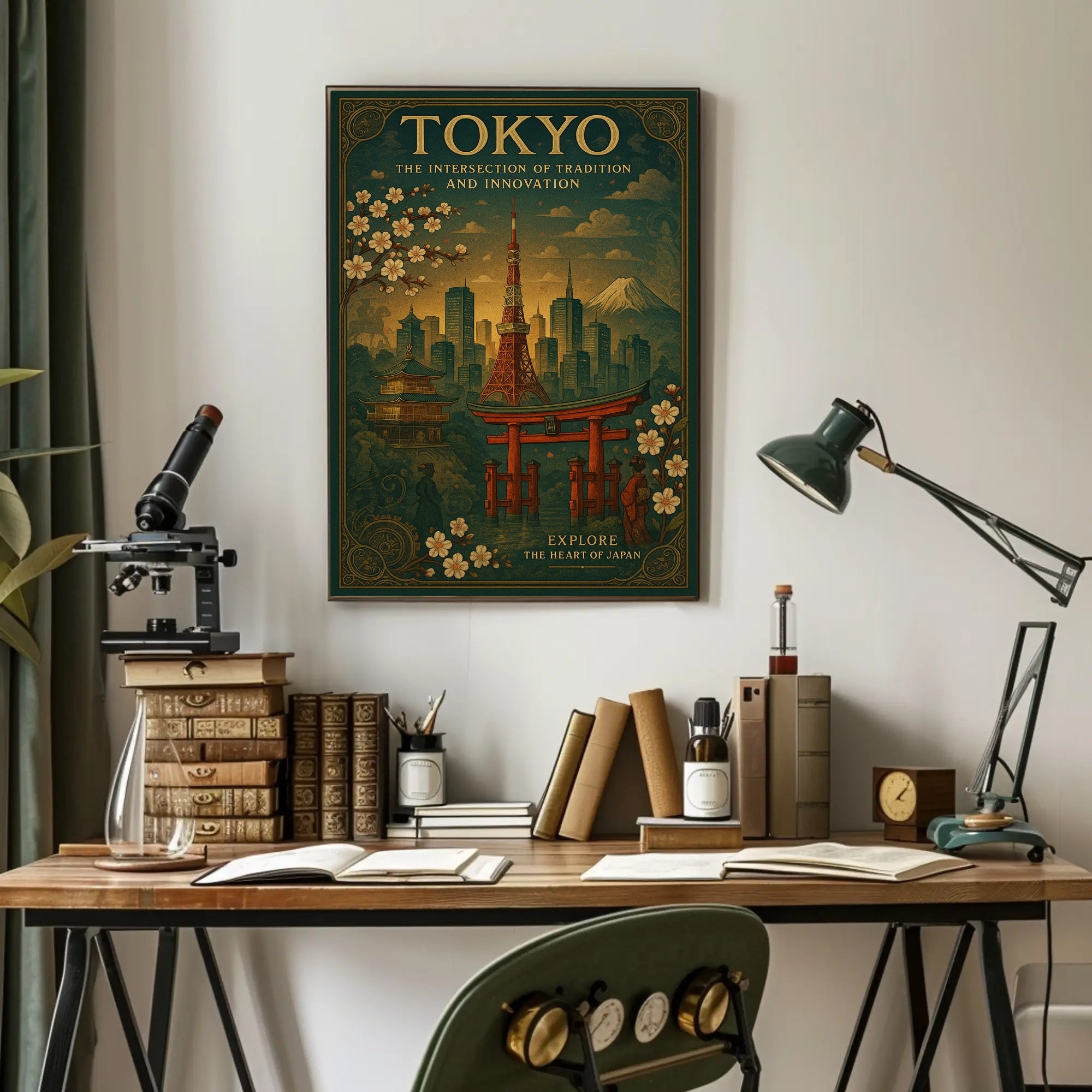 Tokyo Vintage Travel Poster Wall Art Print