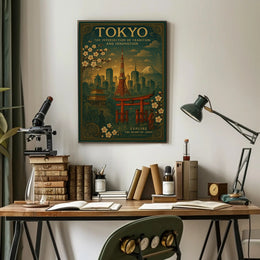 Tokyo Vintage Travel Poster Wall Art Print