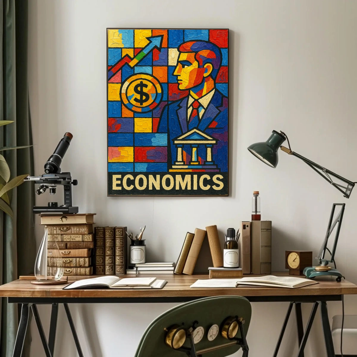 Economics in Vibrant Colors Poster
