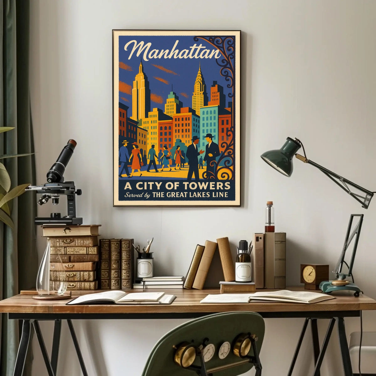 Manhattan A City of Towers Poster