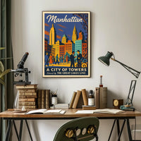 Manhattan A City of Towers Poster