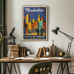 Manhattan A City of Towers Poster