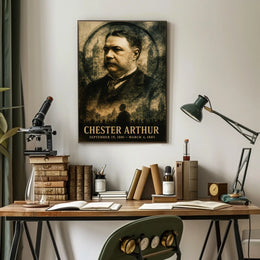 Chester A. Arthur 21st President of the United States Double Exposure Poster