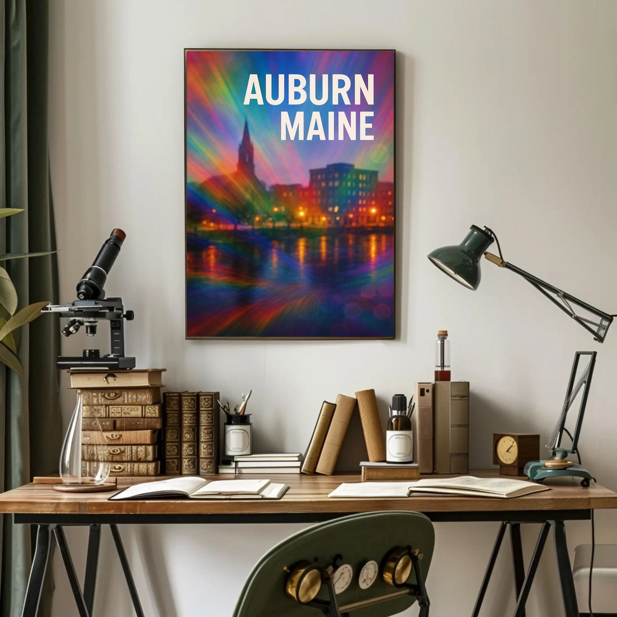 Auburn, Maine A Vibrant Display Poster