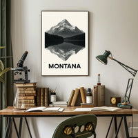 Montana Mountain Reflection Poster