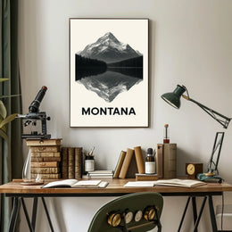 Montana Mountain Reflection Poster