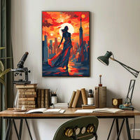 Empowered Urban Explorer in Motion Artistic Poster