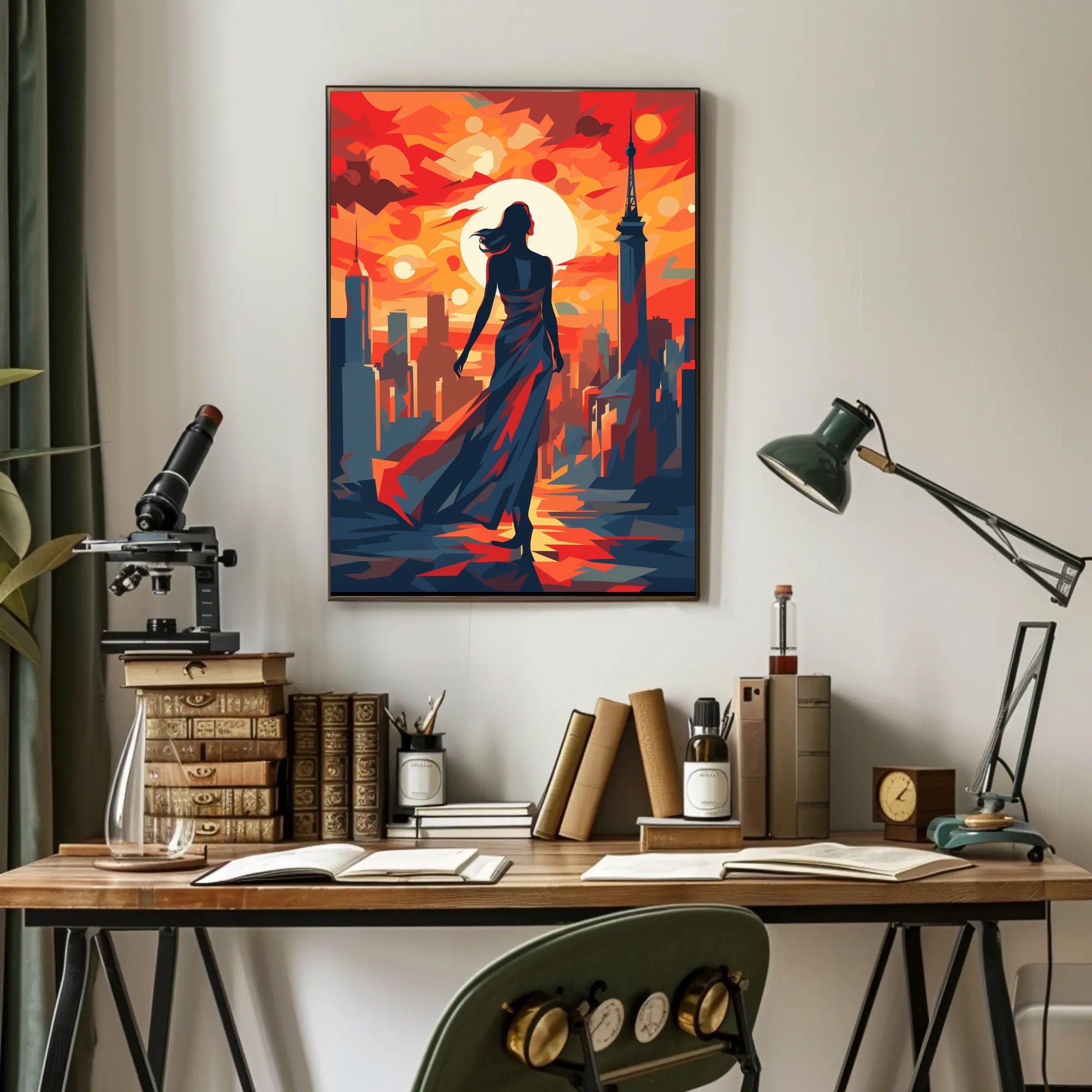 Empowered Urban Explorer in Motion Artistic Poster