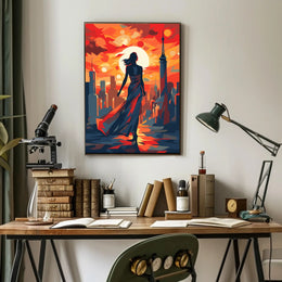 Empowered Urban Explorer in Motion Artistic Poster