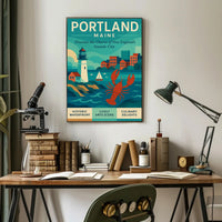 Portland Maine Vintage Travel Poster PosterGoat