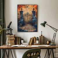 Enchanted Gate At Dusk Poster