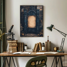 Gothic Mysterious Art Print with Ornate Ironwork Poster