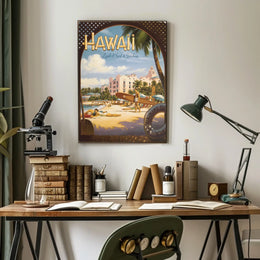 Hawaii Land Of Surf Sunshine Poster