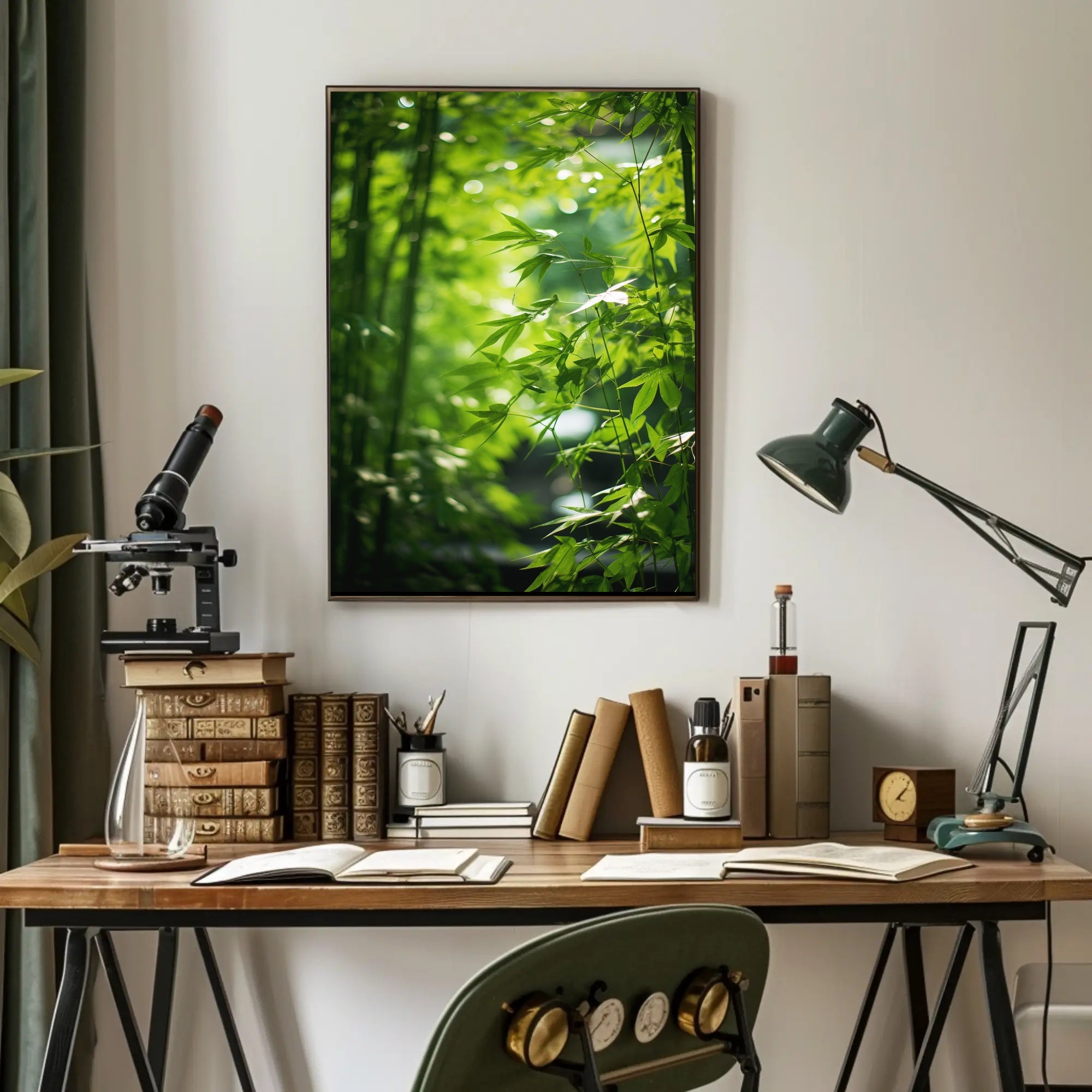 Serene Bamboo Grove Art Print: Abstract, Artistic, or Pop Culture Poster