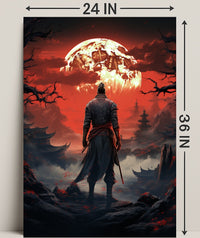Warrior Under The Blood Moon Poster