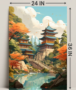 Tranquil Pagoda Retreat Poster