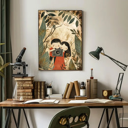 Vintage Adventure Landscape Art Deco Style Poster