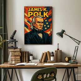 James K Polk Poster Scenic History Wall Art Print For Home