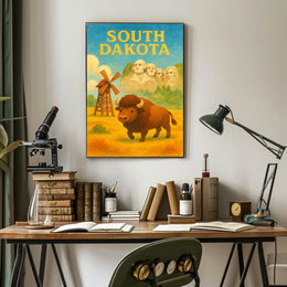 South Dakota Wonders Scenic Collector Poster